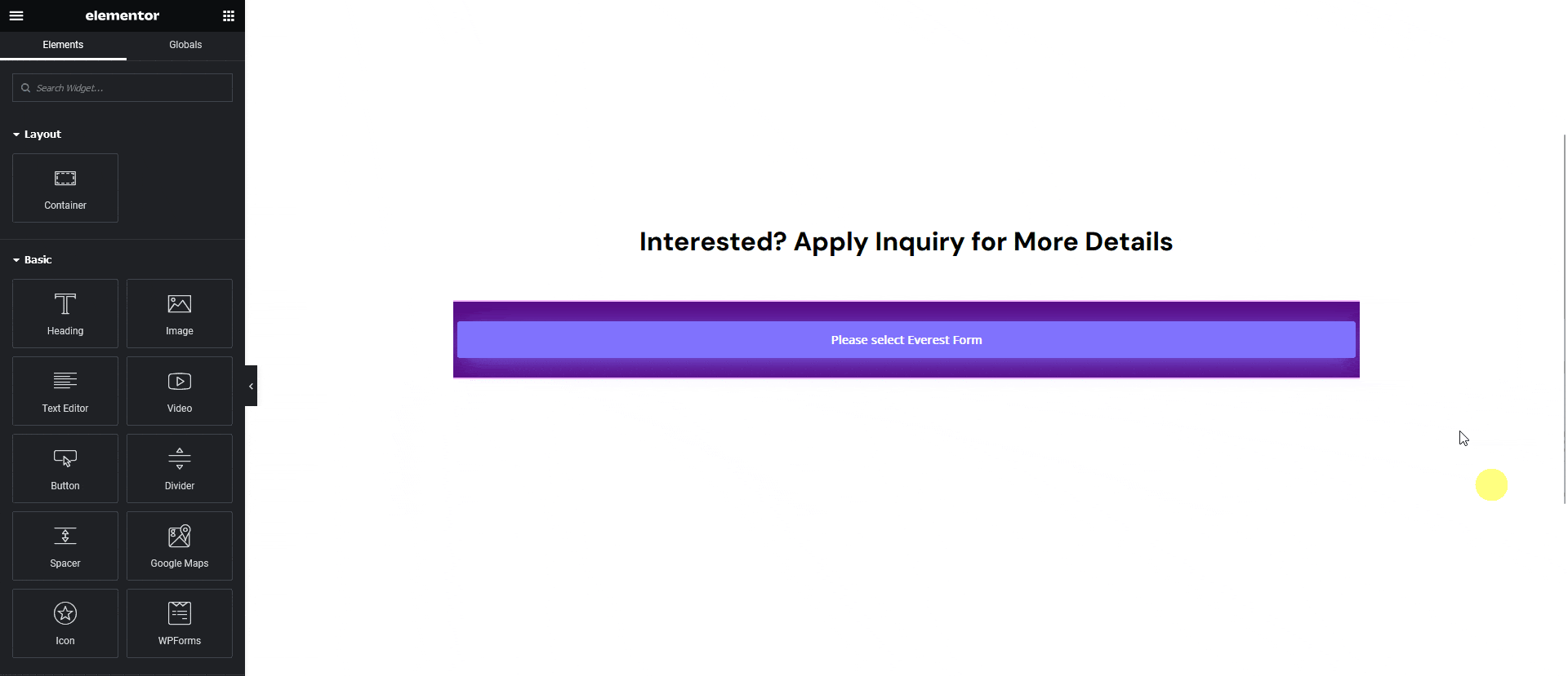 exported template with tp everest form