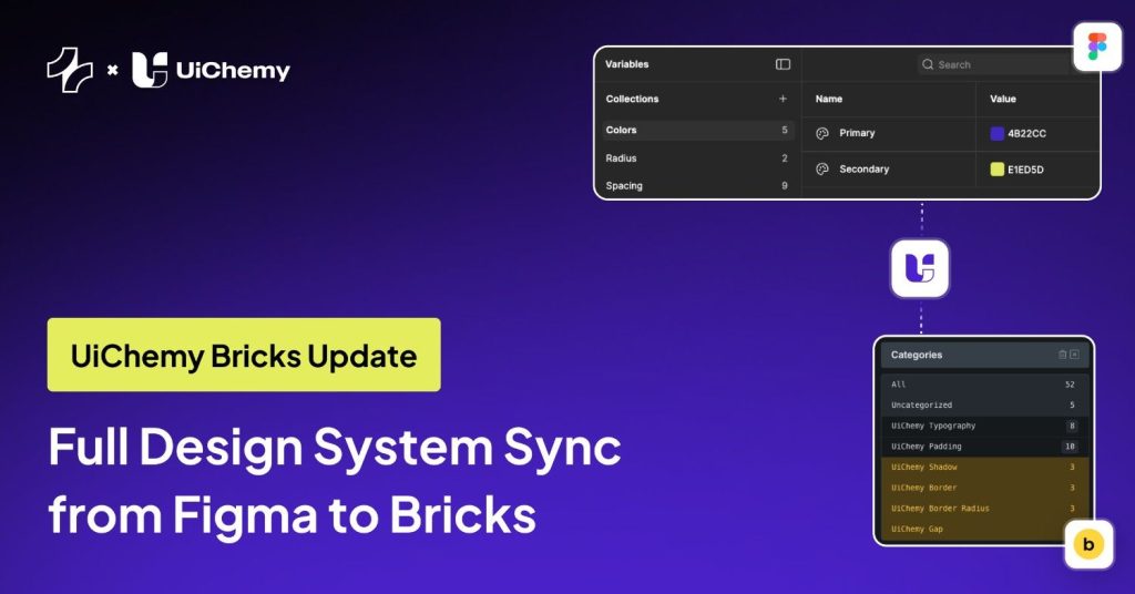 UiChemy Bricks Update: Full Design System Sync from Figma to Bricks